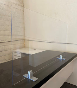 Protective Sneeze Guard made with Crystal Clear Acrylic for Desk Table Counter Top